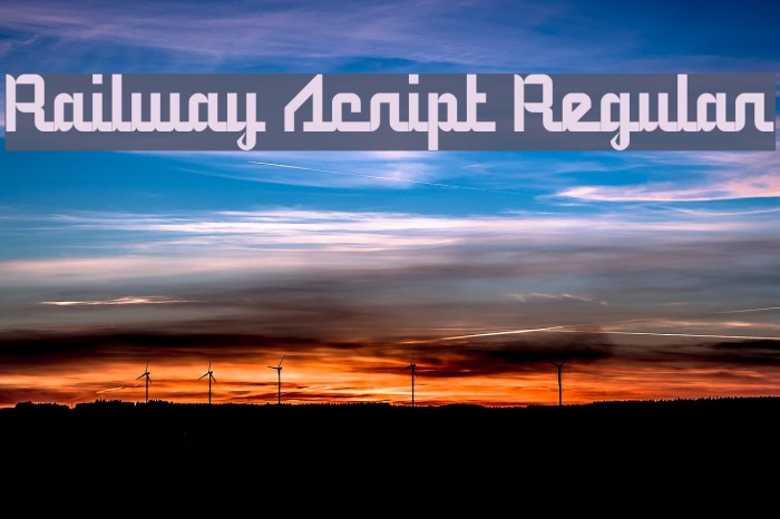 5Railway Script Regular फ़ॉन्ट examples