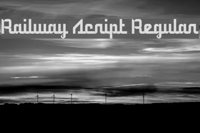5Railway Script Regular Font examples