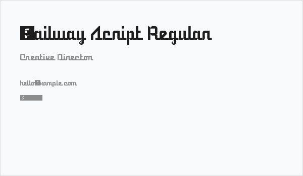 5Railway Script Regular Business Card