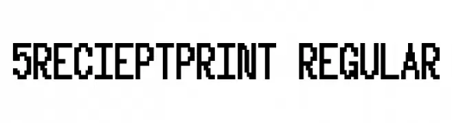 5Recieptprint Regular  Descarca Fonturi Gratis