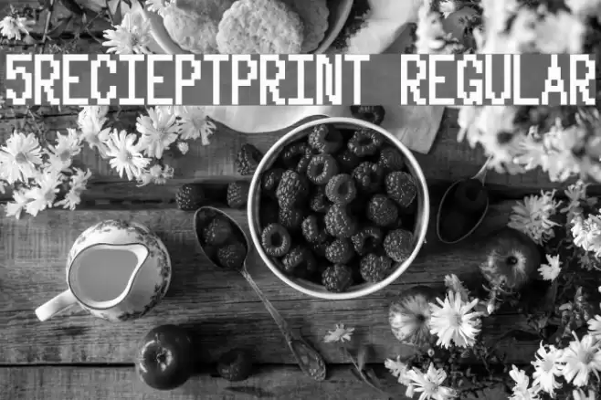 5Recieptprint Regular फ़ॉन्ट examples