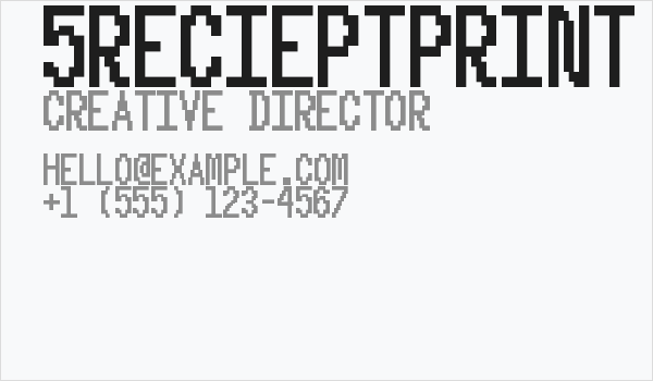 5Recieptprint Regular Business Card