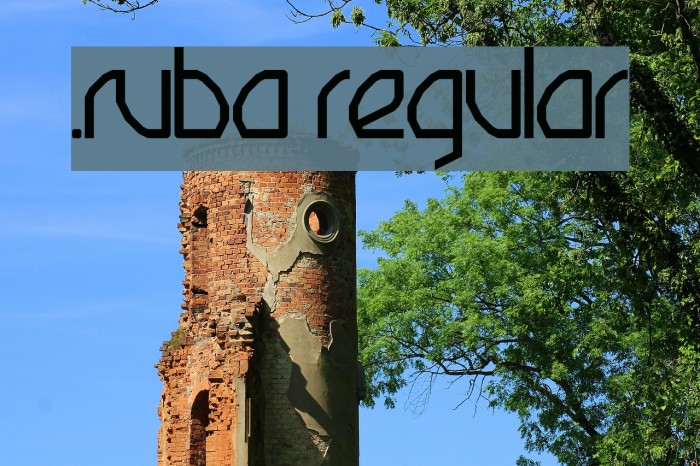 .Ruba Regular Fonte examples