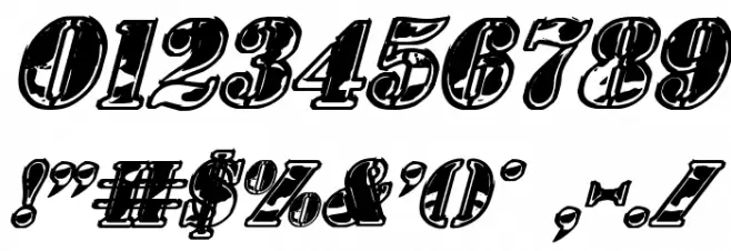 1st Cav II Italic Font OTHER CHARS