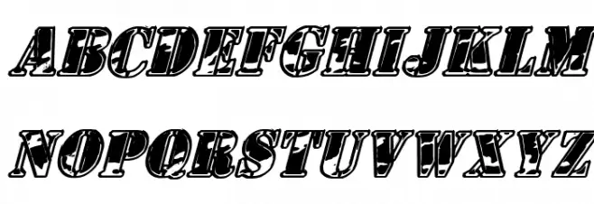 1st Cav II Italic 字体 大写