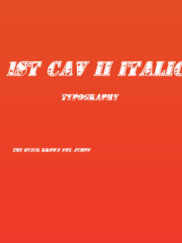 1st Cav II Italic Poster