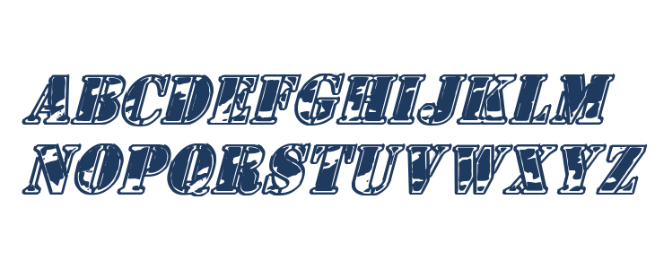 1st Cav II Italic Lowercase