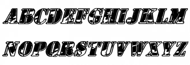 1st Cav II Italic Font Litere mari
