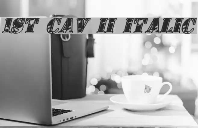 1st Cav II Italic Font examples