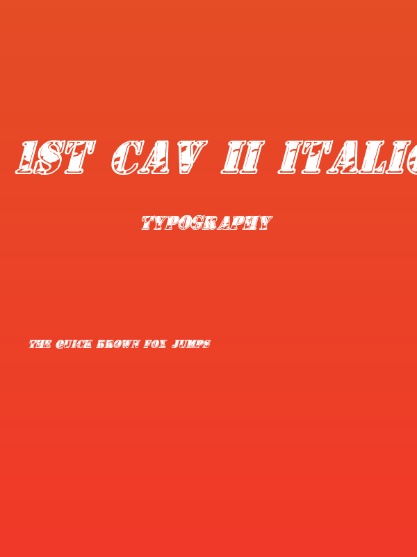 1st Cav II Italic Poster