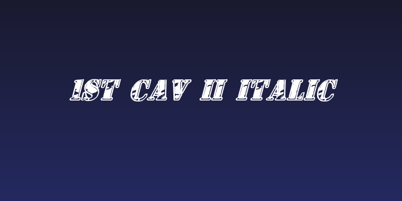 1st Cav II Italic Social Header