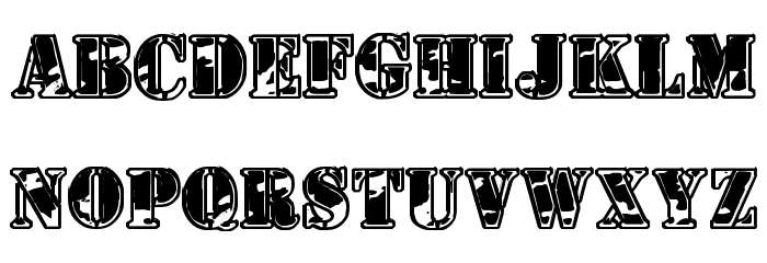 1st Cav II Font LOWERCASE