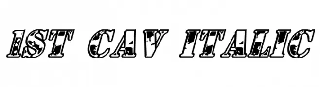1st Cav Italic  Frei Schriftart Herunterladen