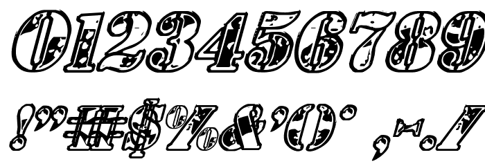 1st Cav Italic Font OTHER CHARS