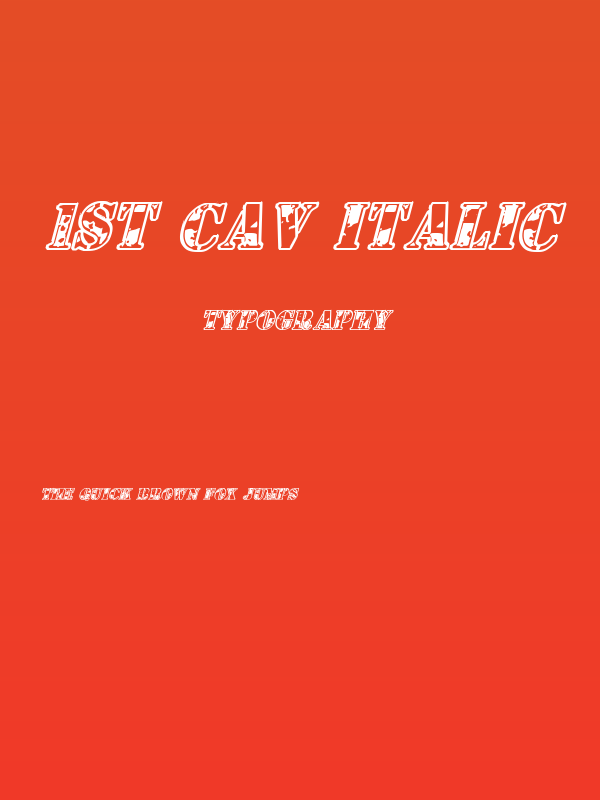 1st Cav Italic Poster