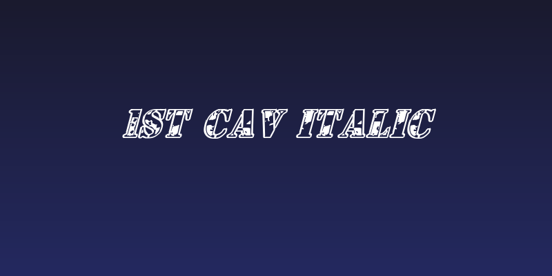 1st Cav Italic Social Header