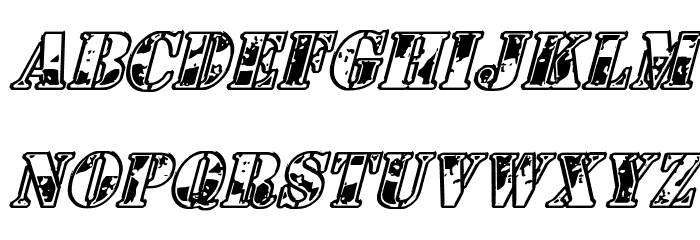 1st Cav Italic Font LOWERCASE