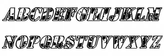 1st Cav Italic Fonte MAIÚSCULAS