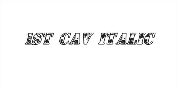 1st Cav Italic Logo