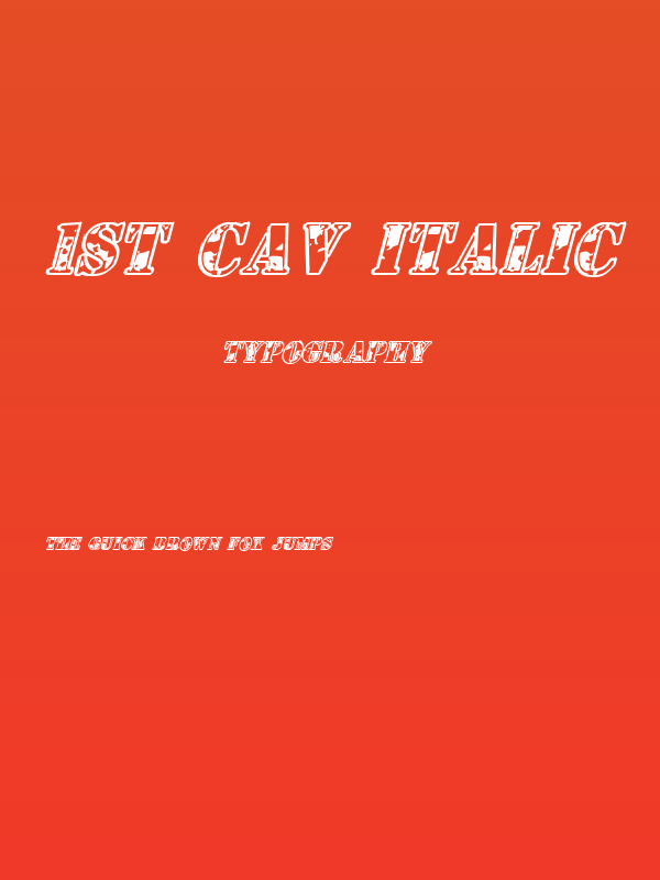 1st Cav Italic Poster