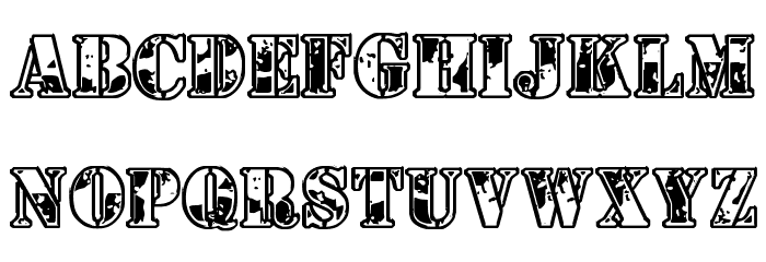 1st Cav Font LOWERCASE
