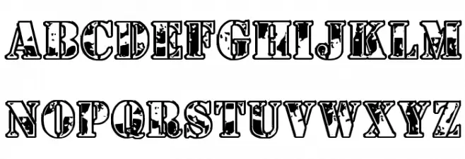 1st Cav Font Litere mari