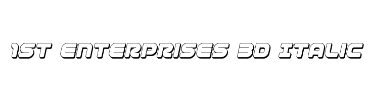 1st Enterprises 3D Italic لخطوط تنزيل