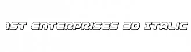 1st Enterprises 3D Italic  Frei Schriftart Herunterladen