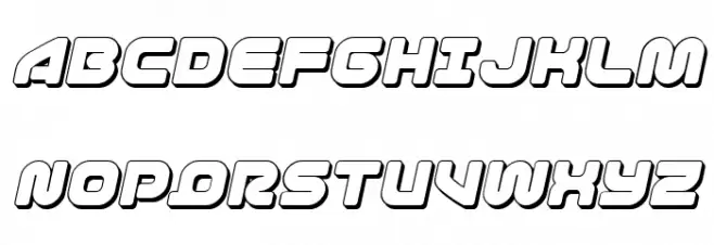 1st Enterprises 3D Italic Fonte MAIÚSCULAS
