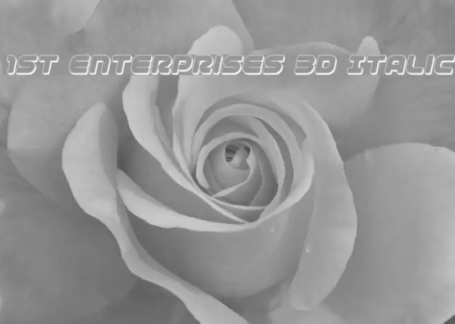 1st Enterprises 3D Italic Fonte examples
