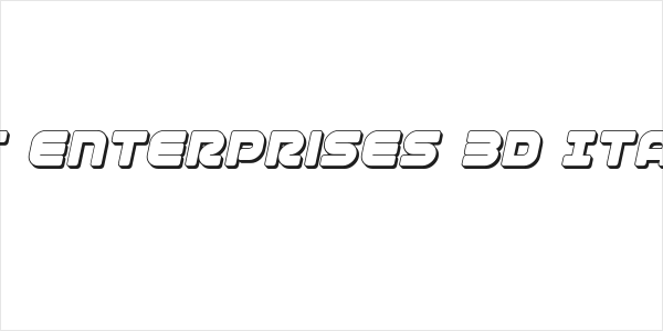 1st Enterprises 3D Italic Logo
