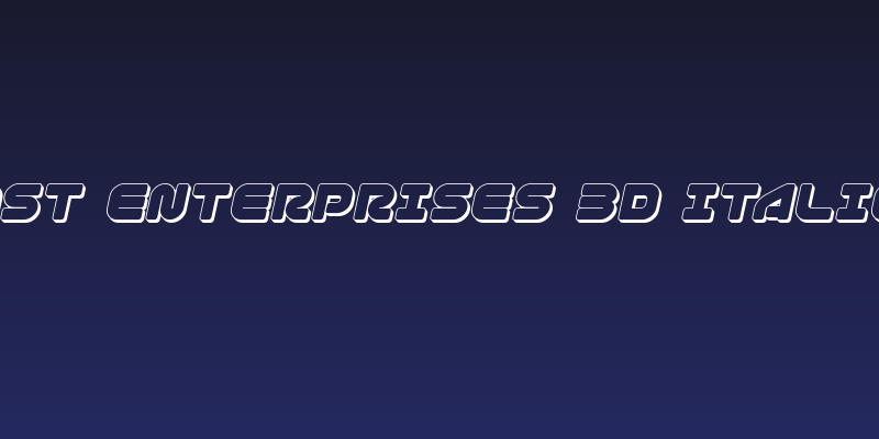 1st Enterprises 3D Italic Social Header