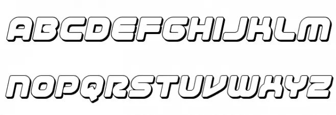 1st Enterprises 3D Italic Fonte MINÚSCULAS