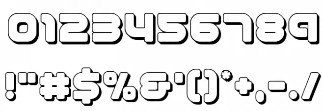 1st Enterprises 3D Font OTHER CHARS