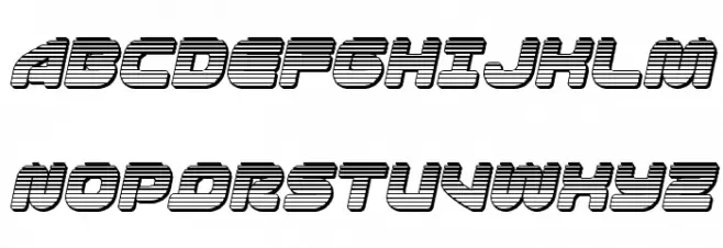 1st Enterprises Chrome Italic Caratteri MAIUSCOLE