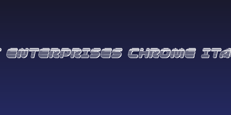 1st Enterprises Chrome Italic Social Header