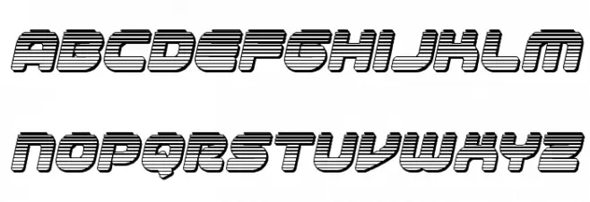 1st Enterprises Chrome Italic Font Litere mici