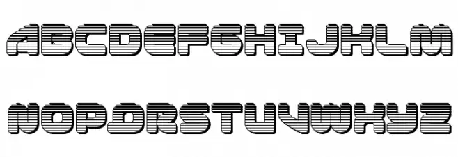 1st Enterprises Chrome Schriftart Groß