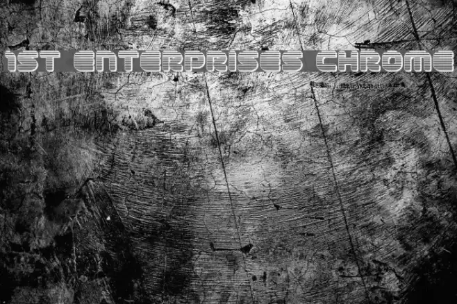 1st Enterprises Chrome Font examples