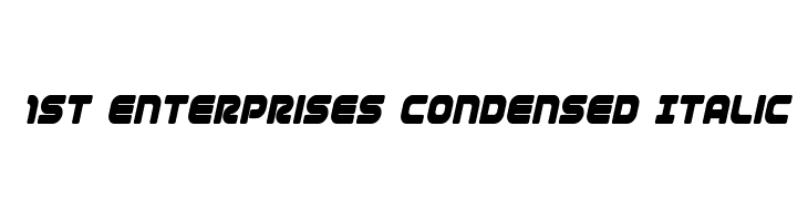 1st Enterprises Condensed Italic Font