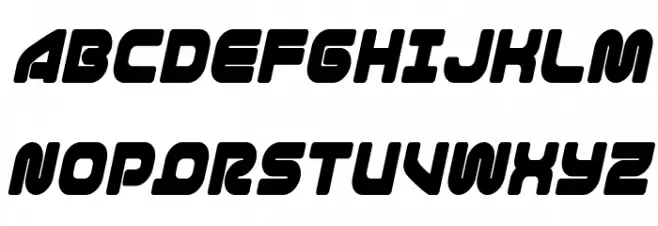 1st Enterprises Condensed Italic Caratteri MAIUSCOLE