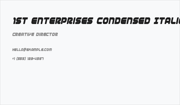 1st Enterprises Condensed Italic Business Card
