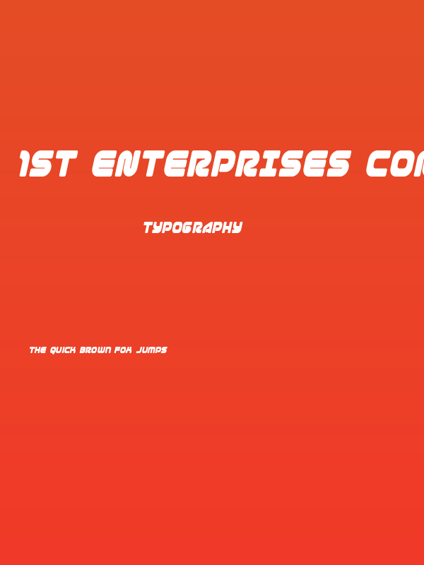 1st Enterprises Condensed Italic Poster