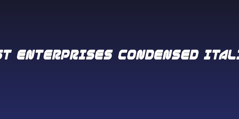 1st Enterprises Condensed Italic Social Header