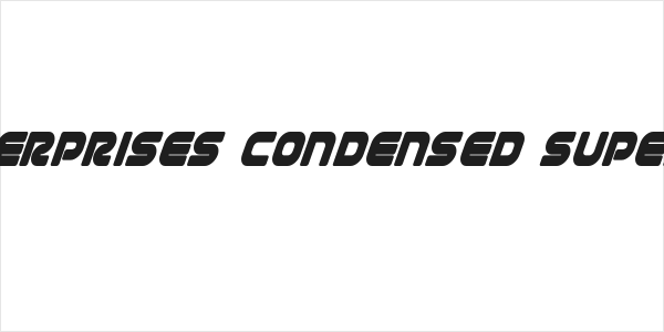 1st Enterprises Condensed Super-Italic Logo