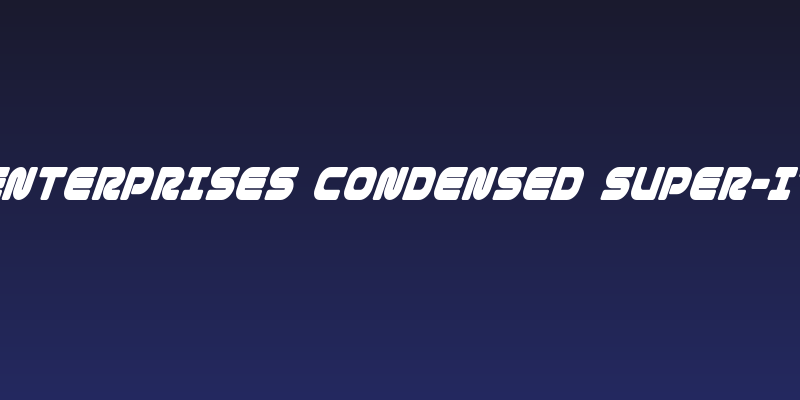 1st Enterprises Condensed Super-Italic Social Header