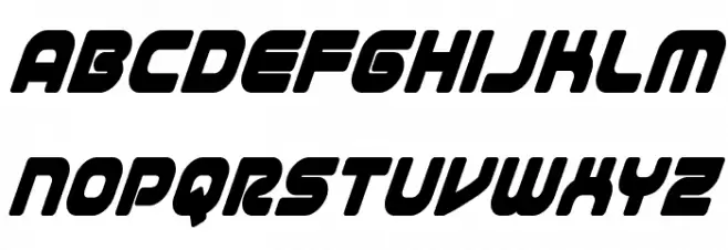 1st Enterprises Condensed Super-Italic Caratteri MINUSCOLO