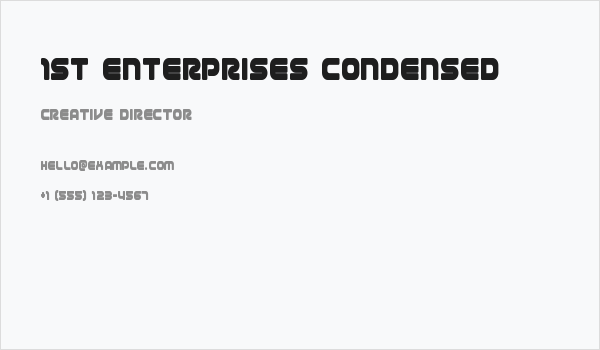 1st Enterprises Condensed Business Card