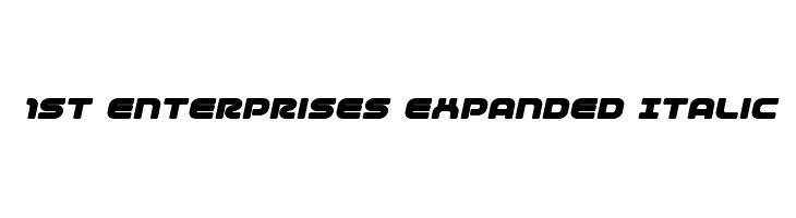 1st Enterprises Expanded Italic Fonte