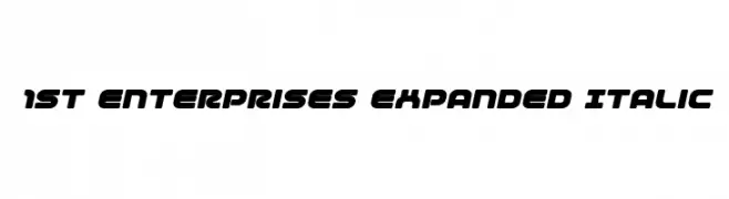 1st Enterprises Expanded Italic  Frei Schriftart Herunterladen
